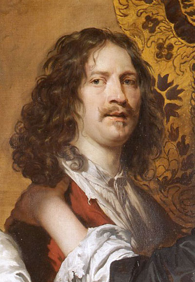 Detail from Self-Portrait with Nicholas Lanier and Sir Charles Cotterell, c. 1645-1646, William Dobson